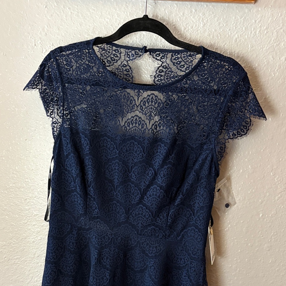 Kensie Elegant Navy Lace Dress